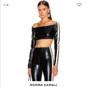 Norma Kamali off-shoulder crop top